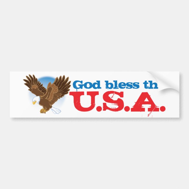God Bless the USA Bumper Sticker (Front)