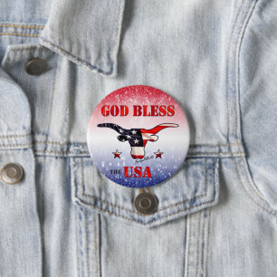 God Bless The USA Button