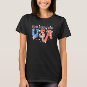 God Bless The Usa  Independence For Men Women Kids T-Shirt