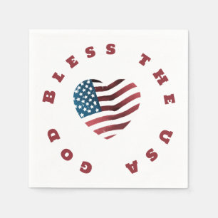 God Bless the USA Napkin