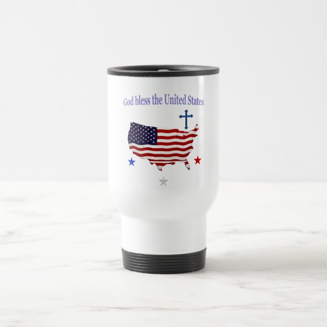 God bless the USA Travel Mug (Center)