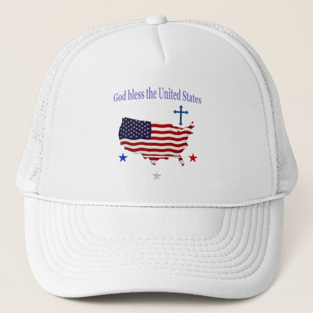 God bless the USA Trucker Hat (Front)