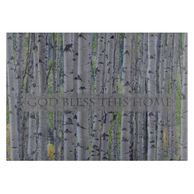 God Bless This Home Aspens Cutting Board (Front)