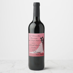 God Bless this Marriage Wine Label