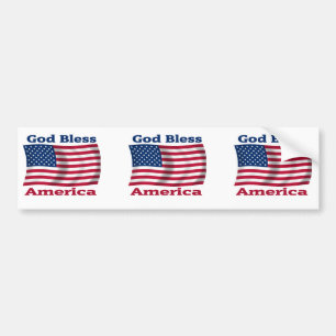 God bless united states of america bumper sticker