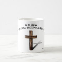 GOD BLESS UNITED STATES OF AMERICA rugged cross