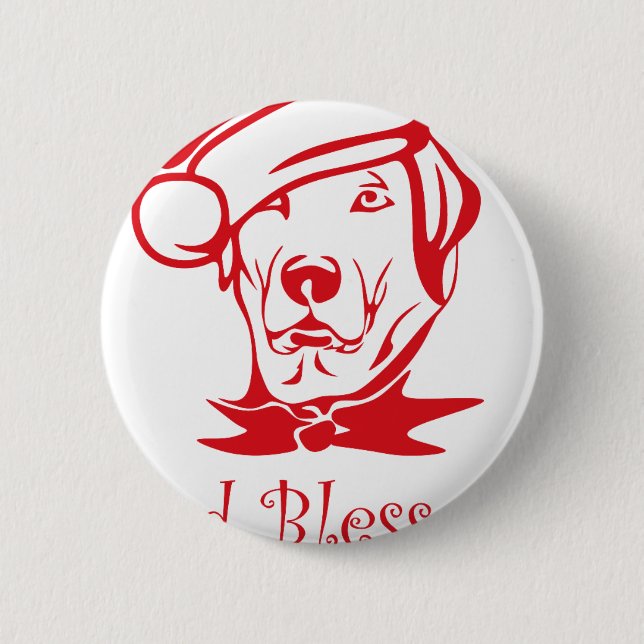 god bless us christmas 2 inch round button (Front)