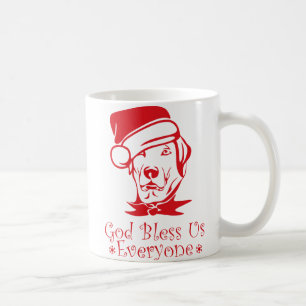 God Bless Us Everyone Cute dog Coffee Mug
