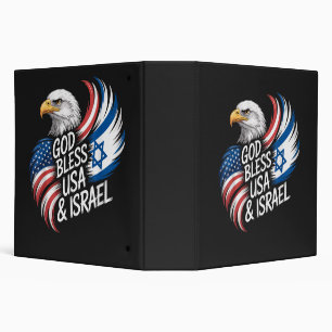God Bless USA Israel Binder