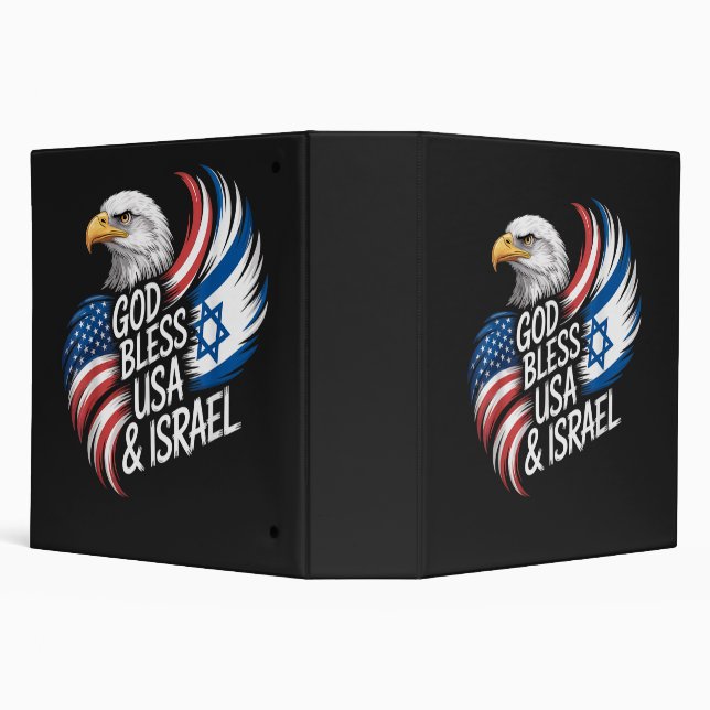 God Bless USA Israel Binder (Background)