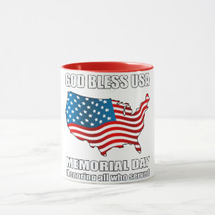 God Bless USA Memorial Day  Mug