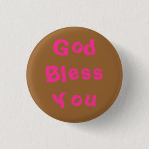 God Bless You 1 Inch Round Button