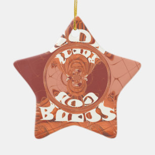 God Bless You – African-Inspired Spiritual Print Ceramic Ornament