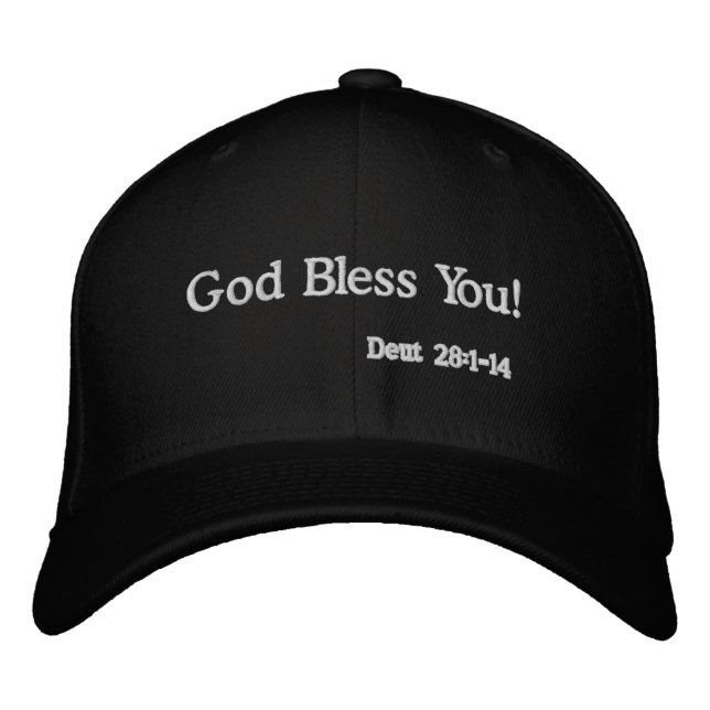 God Bless You! Bible Quotes Customize it Embroidered Hat (Front)