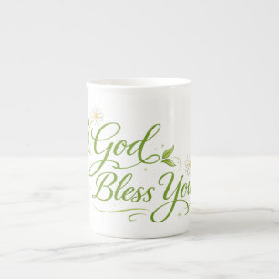 God Bless You Bone China Mug