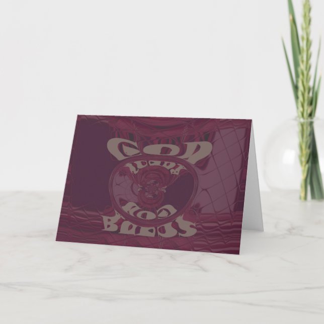 God Bless You Giraffes Art Print/Design Card (Front)