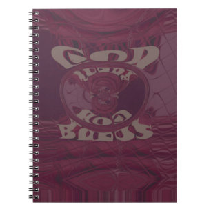 God Bless You Giraffes Art Print/Design Notebook