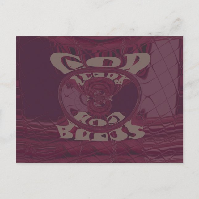 God Bless You Giraffes Art Print/Design Postcard (Front)