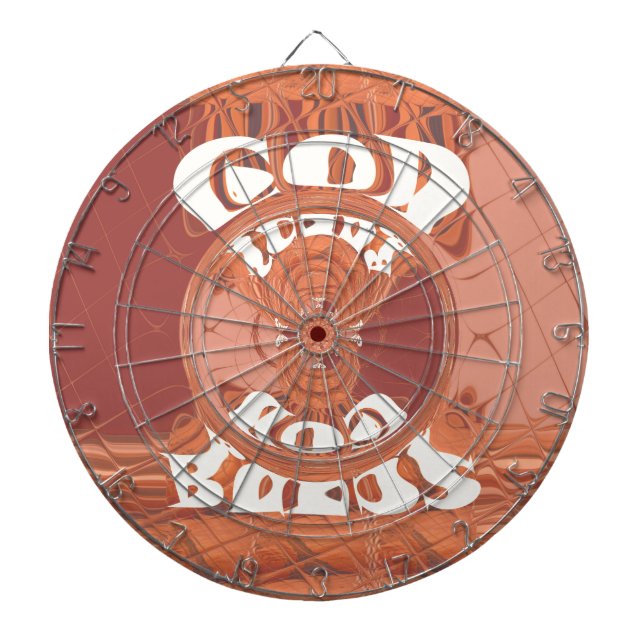 God Bless You Inspirational Text Design.  Dartboard (Front)
