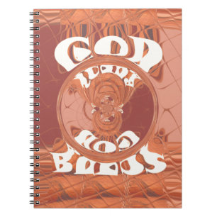 God Bless You Inspirational Text Design.  Notebook