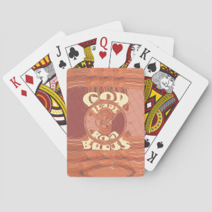 God Bless You Inspirational Text Design.  Playing Cards