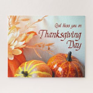 God Bless You on Thanksgiving Day Jigsaw Puzzle