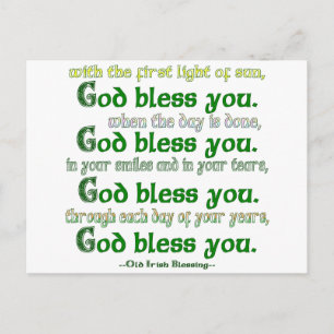 God Bless You Postcard