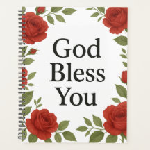 God Bless You Religious Rose Floral Cards