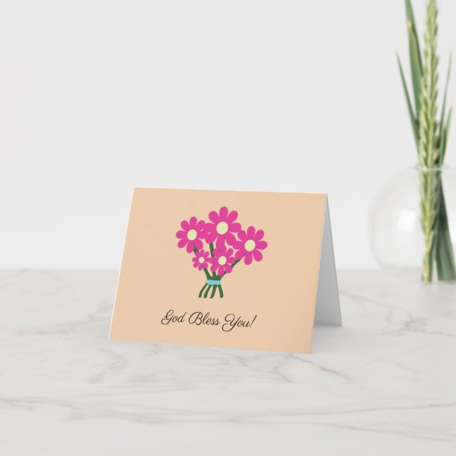 God Bless You  Thank You Card (Front)