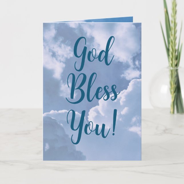 God Bless You Thank You Card (Front)