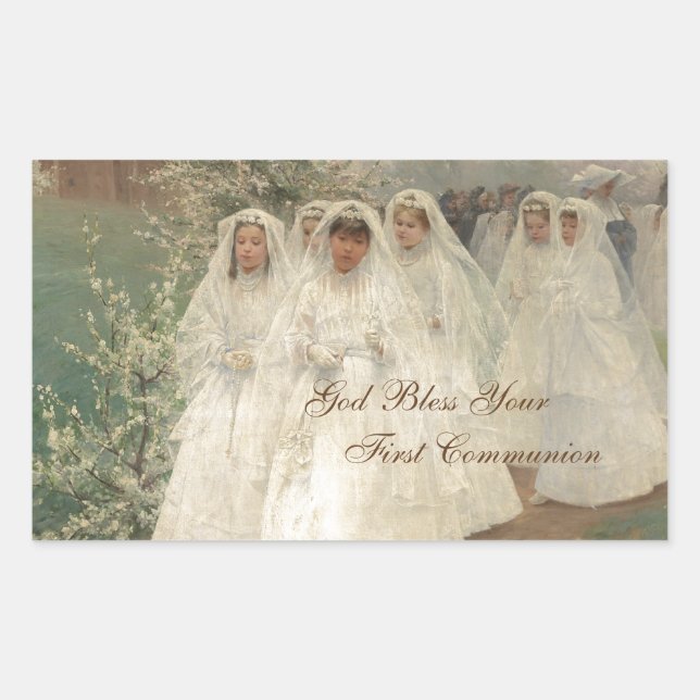 God Bless Your First Communion Sticker (Front)