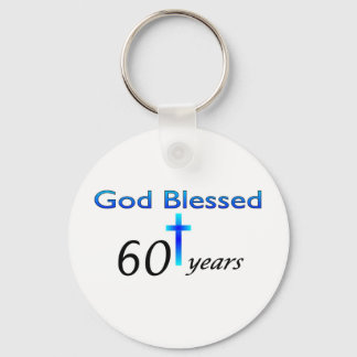 God Blessed 60 years birthday gift Keychain