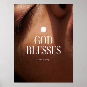 God Blesses Poster Without Frame
