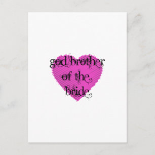 God Brother of the Bride Postcard