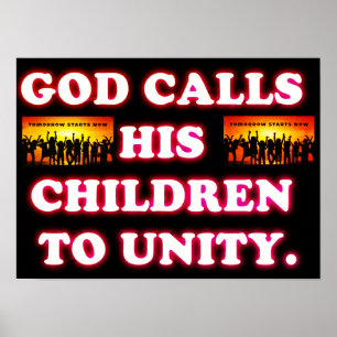 God Calls His Children To Unity. Poster