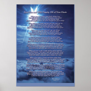 God can supply all of your needs poster