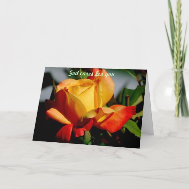 God cares for you card (Front)