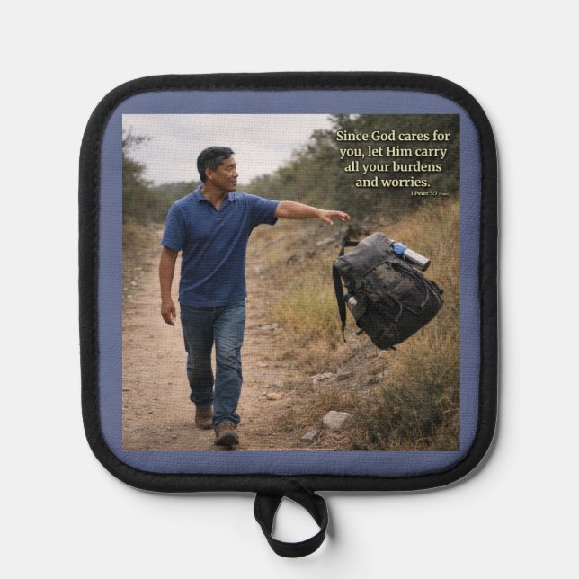 God cares for you pot holder (Front)