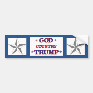 GOD COUNTRY TRUMP BUMPER STICKER
