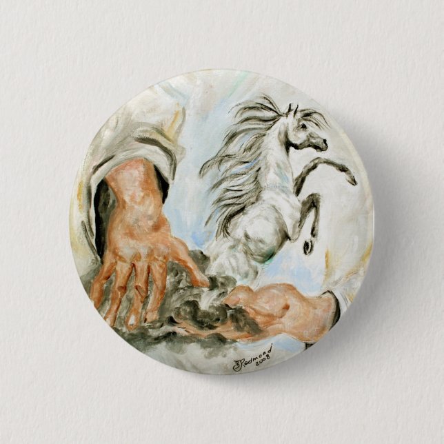 God Created 104 2 Inch Round Button (Front)