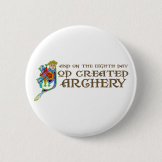 God Created Archery 2 Inch Round Button