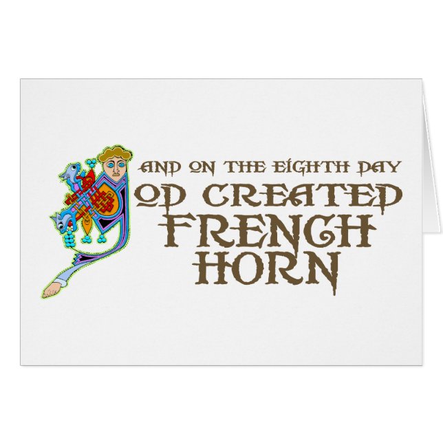 God Created French Horn (Front Horizontal)