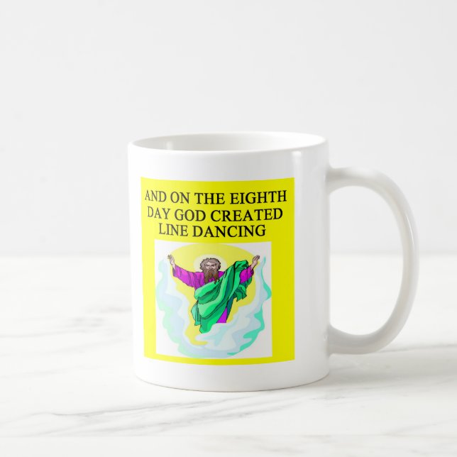 god created line dancing coffee mug (Right)