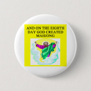 god created mahjong 2 inch round button