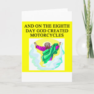 god created motorcycles card