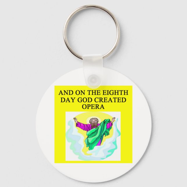god created opera keychain (Front)
