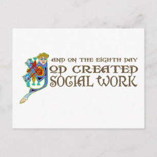 God Created Social Work Postcard