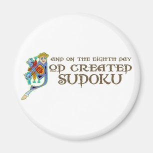 God Created Sudoku Magnet