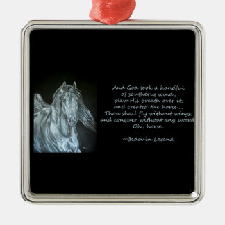 God Created the Horse Metal Ornament