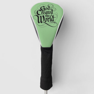 God Created the World Golf Head Cover